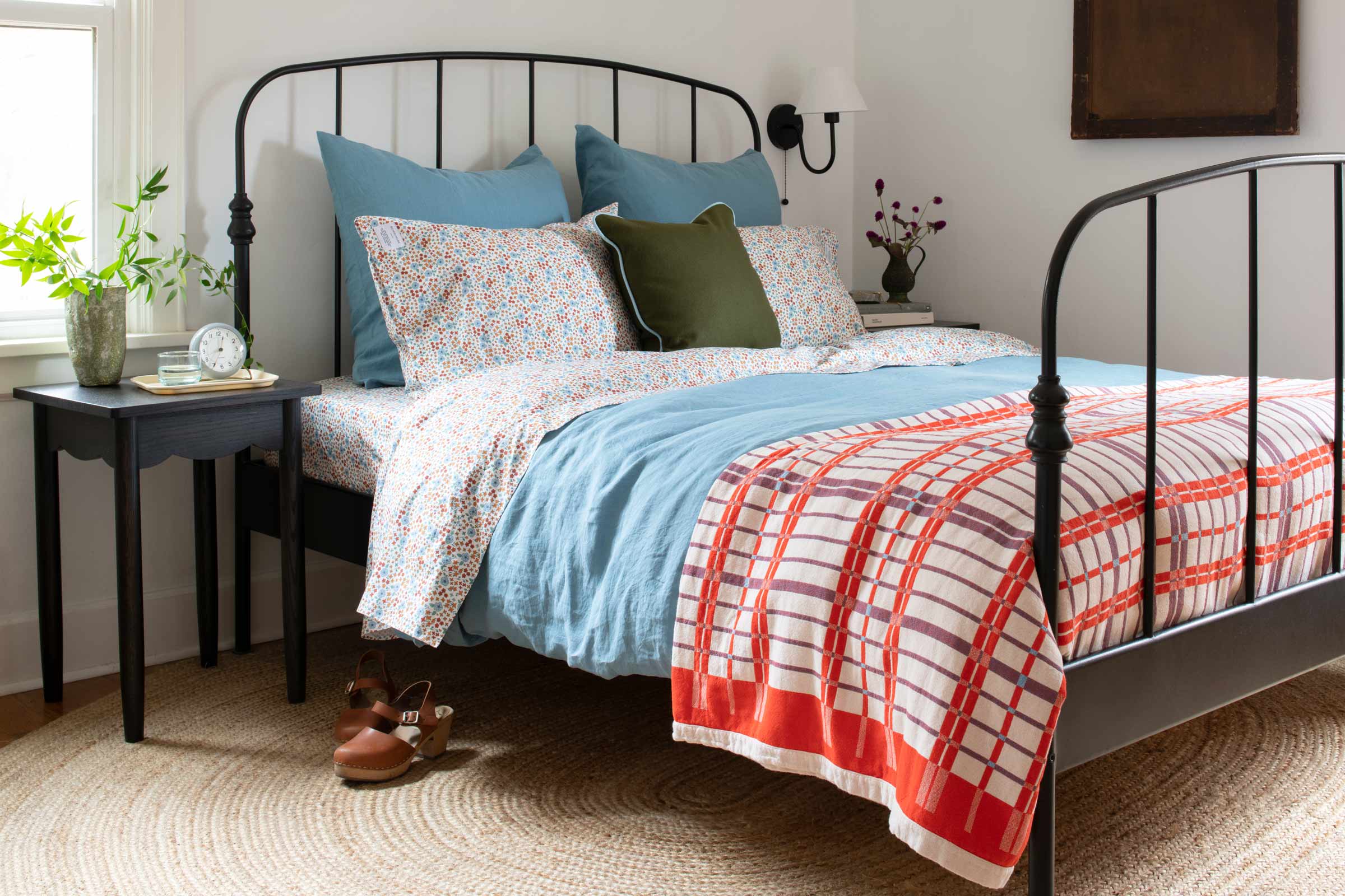 The Shelburne quilt in a bedroom.