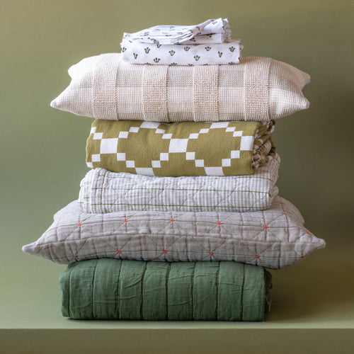 Popcorn Plaid Pillow