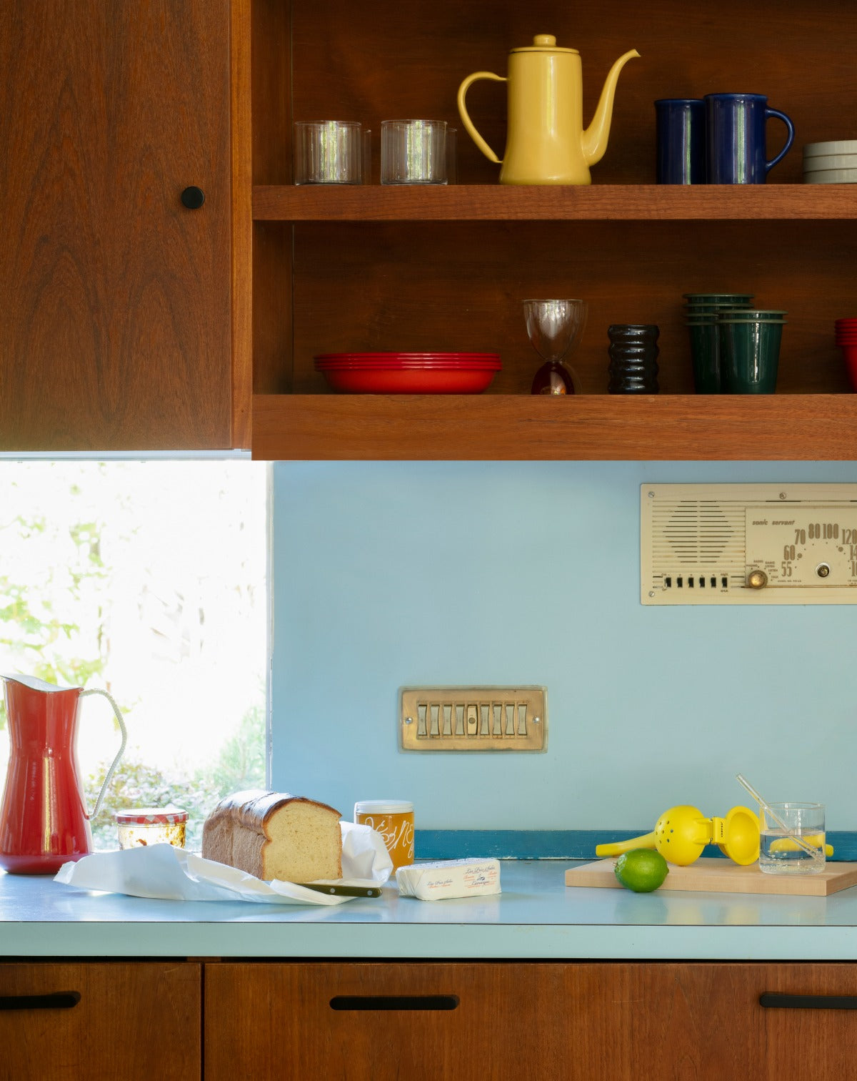 kitchen table counter and shelf