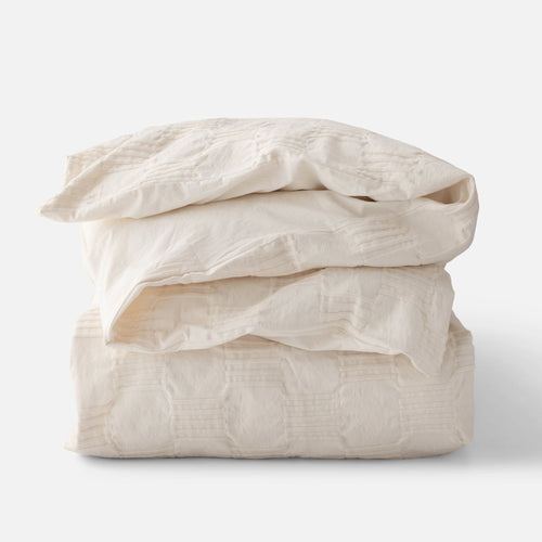 Woven Tally Duvet Cover::natural::main