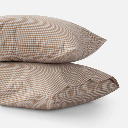 Gingham Percale Pillow Case, Set of 2