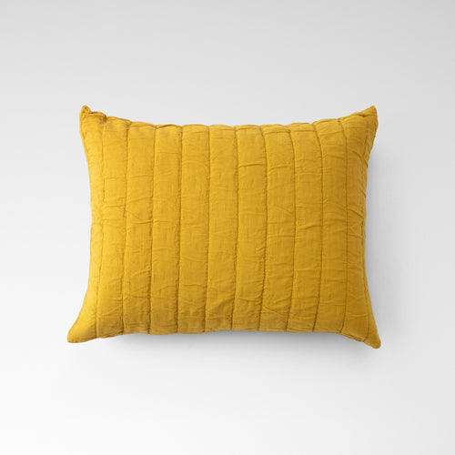 Channeled Cotton Sham::Channeled Ochre::Main