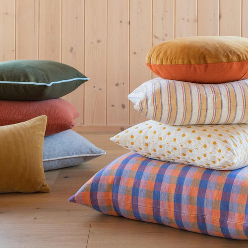 Market Stripe Linen Throw Pillow