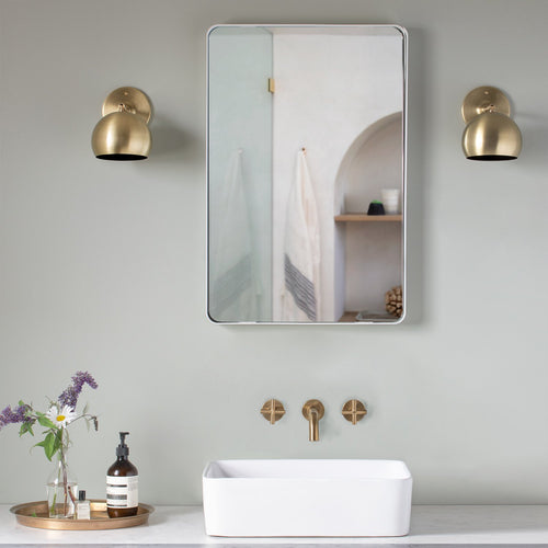 Leo Mirror::satin white::hover