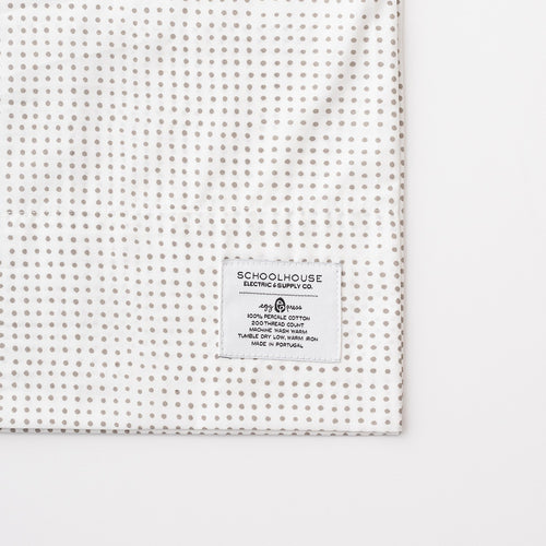 Gray Dot Percale Pillow Case, Set of 2